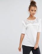B.young Frill Front Blouse - White