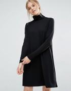 Vila Roll Neck Dress - Black