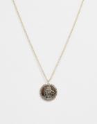 Missguided Coin Necklace-gold