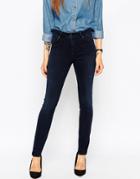 Asos Lisbon Midrise Skinny Jeans In Jules Blue Black Wash - Dark Stonewash