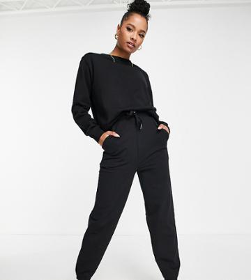 Asos Design Petite Tracksuit Slim Sweat / Sweatpants In Black - Black
