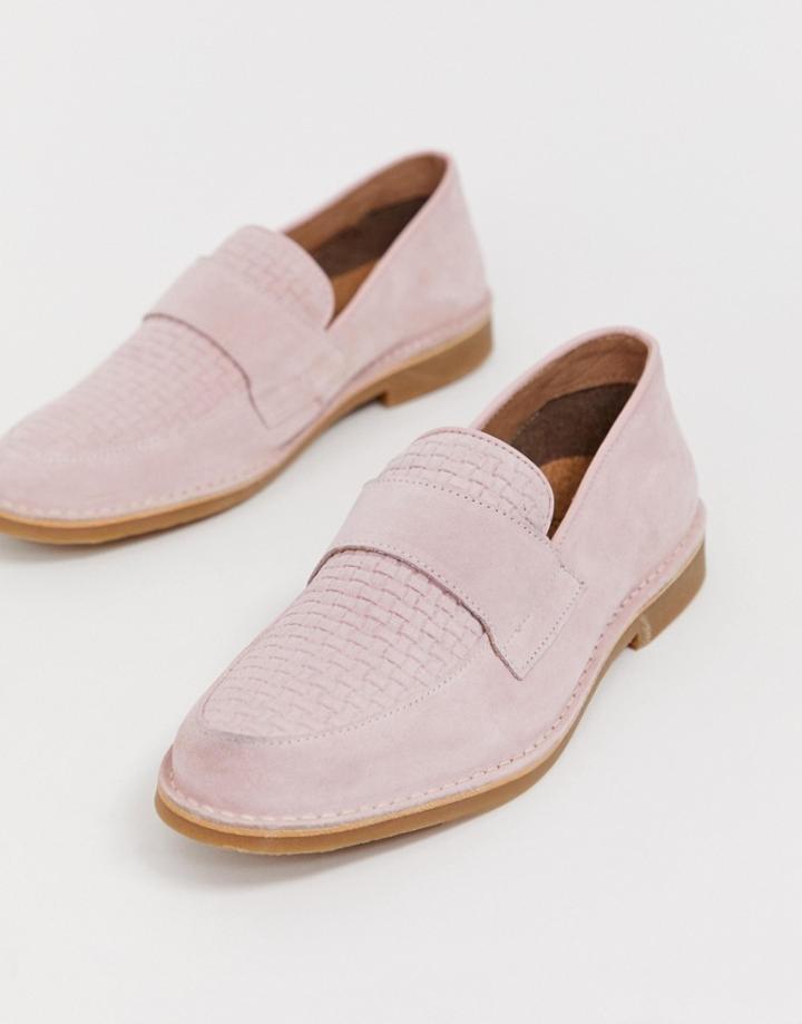 Selected Homme Penny Loafer In Pink - Pink