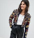 A Star Is Born Trophy Jacket With All Over Embroidery And Beading - Multi