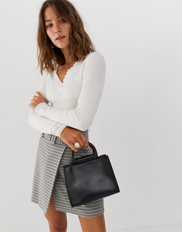 River Island Top With V Neck In Cream