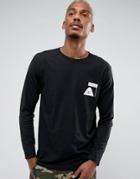 Poler Oddbird Long Sleeve T-shirt With Sleeve Print - Black