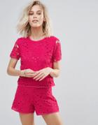 Madam Rage Crochet Top - Pink