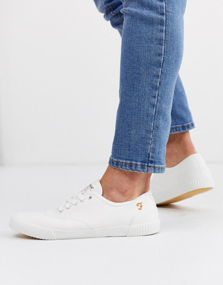 Farah Cupsole Sneakers In White - White