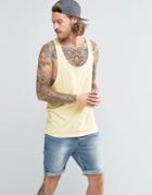 Asos Tank With Extreme Racer Back In Yellow - Yellow