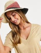 Nali Raffia Multi Pattern Hat In Natural-neutral