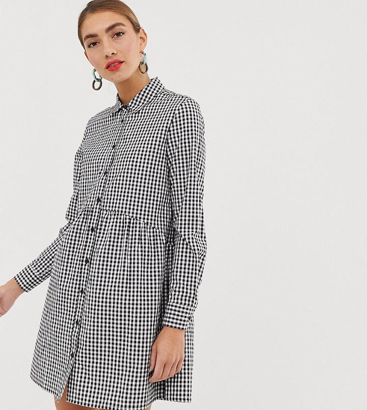 Stradivarius Shirt Dress In Gingham Print