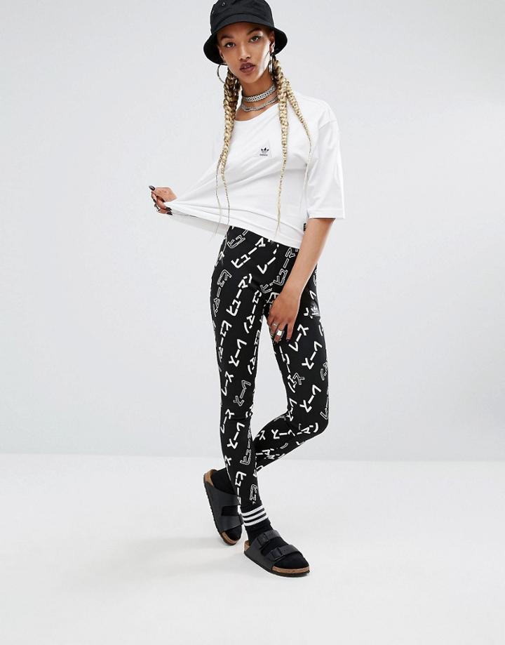 Adidas Originals X Pharrell Williams Graphic Print Leggings - Multi