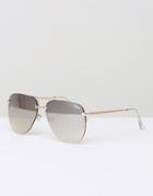 Quay Australia The Playa Rimless Aviator Sunglasses - Gold