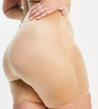 Asos Design Curve Smoothing Control Short In Beige-neutral