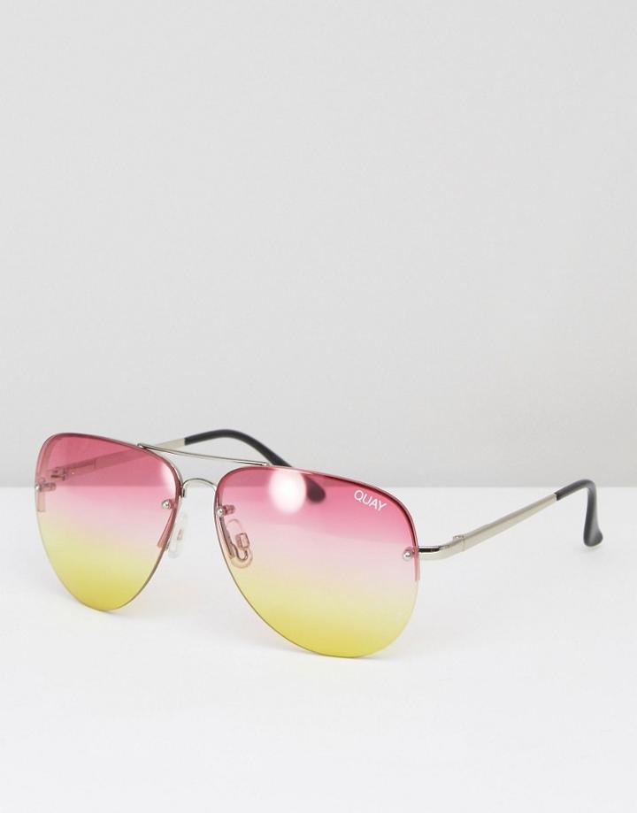 Quay Australia Muse Fade Aviator Sunglasses - Multi
