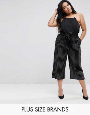 Elvi Pinstripe Culottes - Multi
