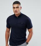 Ted Baker Tall Polo In Texture - Navy