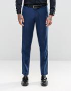 Asos Slim Suit Pant In Navy Twist - Navy