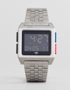 Adidas Z01 Archive Digital Bracelet Watch In Silver - Silver