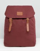 Asos Backpack In Canvas With Contrast Straps - Red
