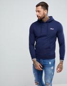 Fila Vintage Hoodie With Small Script In Navy - Navy