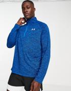 Under Armour Training Tech 2.0 1/2 Zip Top In Blue Heather