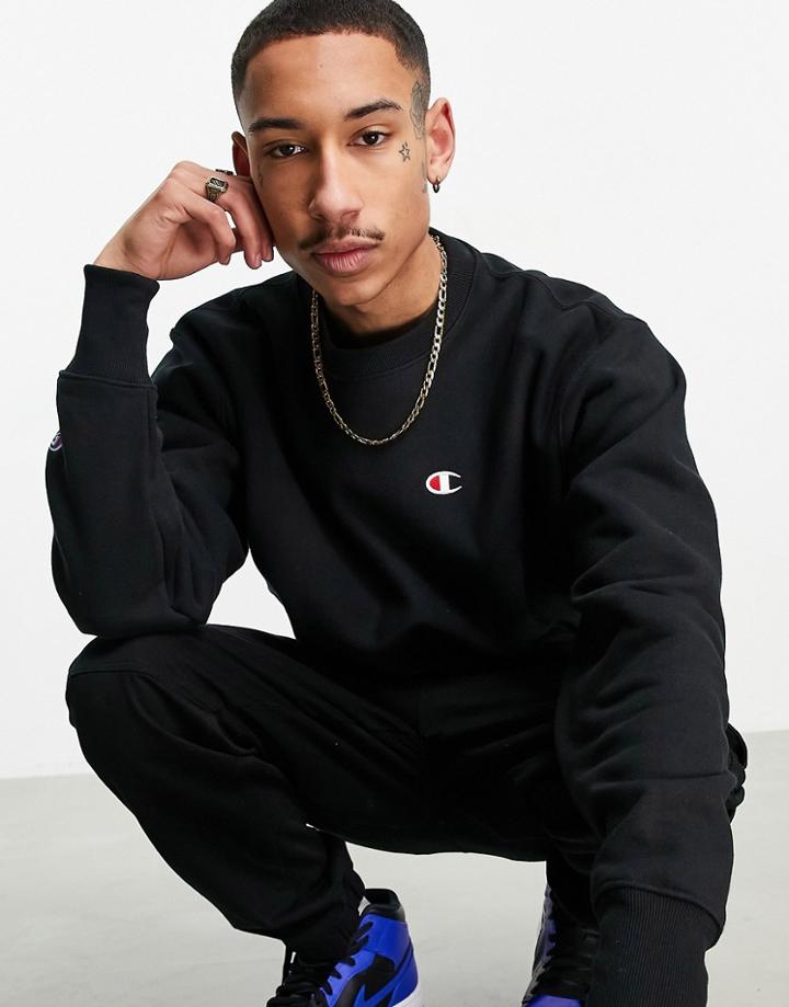 Champion Small Logo Sweatshirt In Black