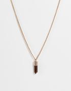 Icon Brand Stone Prism Pendant Necklace In Gold