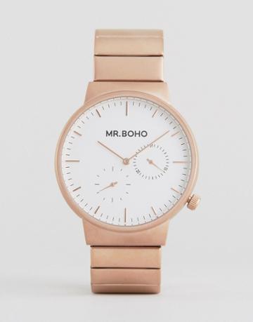 Mr Boho Multifunction Watch In Matt Rose Gold - Gold