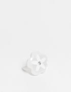 Asos Design Plastic Ring In Starfish Design-white