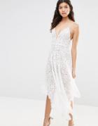 For Love And Lemons Rosemary Lace Midi Dress In Ivory - Ivory