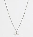 Serge Denimes T-bar Necklace In Solid Silver - Silver