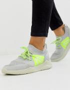 Asos Design Discipline Knitted Sneakers In Gray - Gray