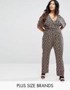 Uttam Boutique Plus Ditsy Flower Print Jumpsuit - Multi