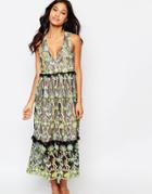 Foxiedox Zuma Embroidery Midi Dress - Multi