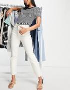 & Other Stories Favorite Cotton High Waist Slim Leg Jeans In Ecru - Beige-neutral