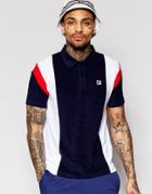 Fila Vintage Polo Shirt In Towelling - Peacoat