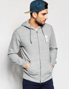 Franklin And Marshall Zip Up Hoodie - Gray Melange