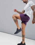 Asos 4505 Training Shorts In Mid Length In Purple - Purple