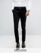 Only & Sons Super Skinny Suit Pant In Cord - Black