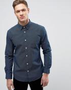 Esprit Shirt In Slim Fit With All Over Ditsy Dot Print - Navy