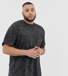 Duke King Size Logo T-shirt In Black With Space Dye - Black