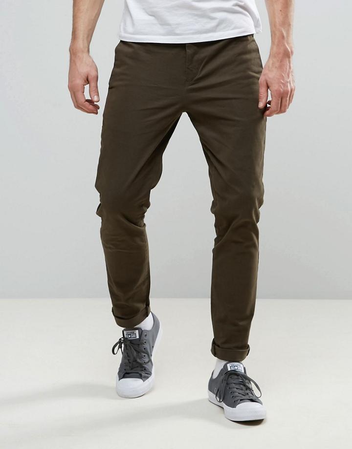 Religion Skinny Fit Chino With Stretch - Green