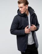 Only & Sons Padded Parka With Wire Frame Hood - Navy