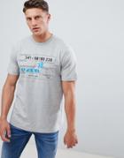 Diesel T-just-w2 Scratch Logo T-shirt Gray - Gray