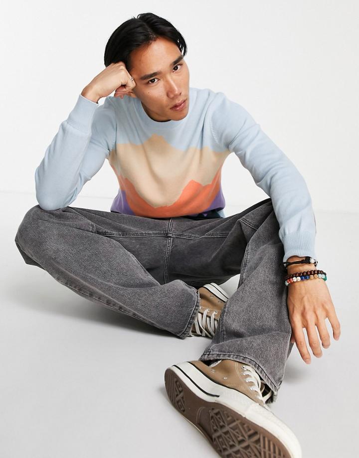 Devil's Advocate Landscape Print Sweater-multi