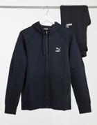 Puma Classics Tech Hoodie In Black