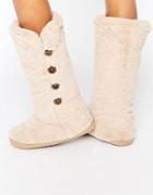 Bedroom Athletics Grace Knee Length Slipper Boot - Beige