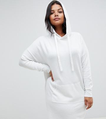 Micha Lounge Curve Knitted Dress With Hood - Cream