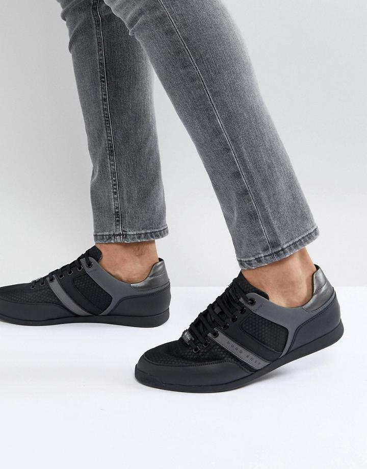 Boss Athleisure Maze Low Profile Sneakers In Gray Metallic - Gray