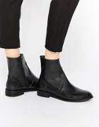 Asos Aloud Leather Chelsea Boots - Black